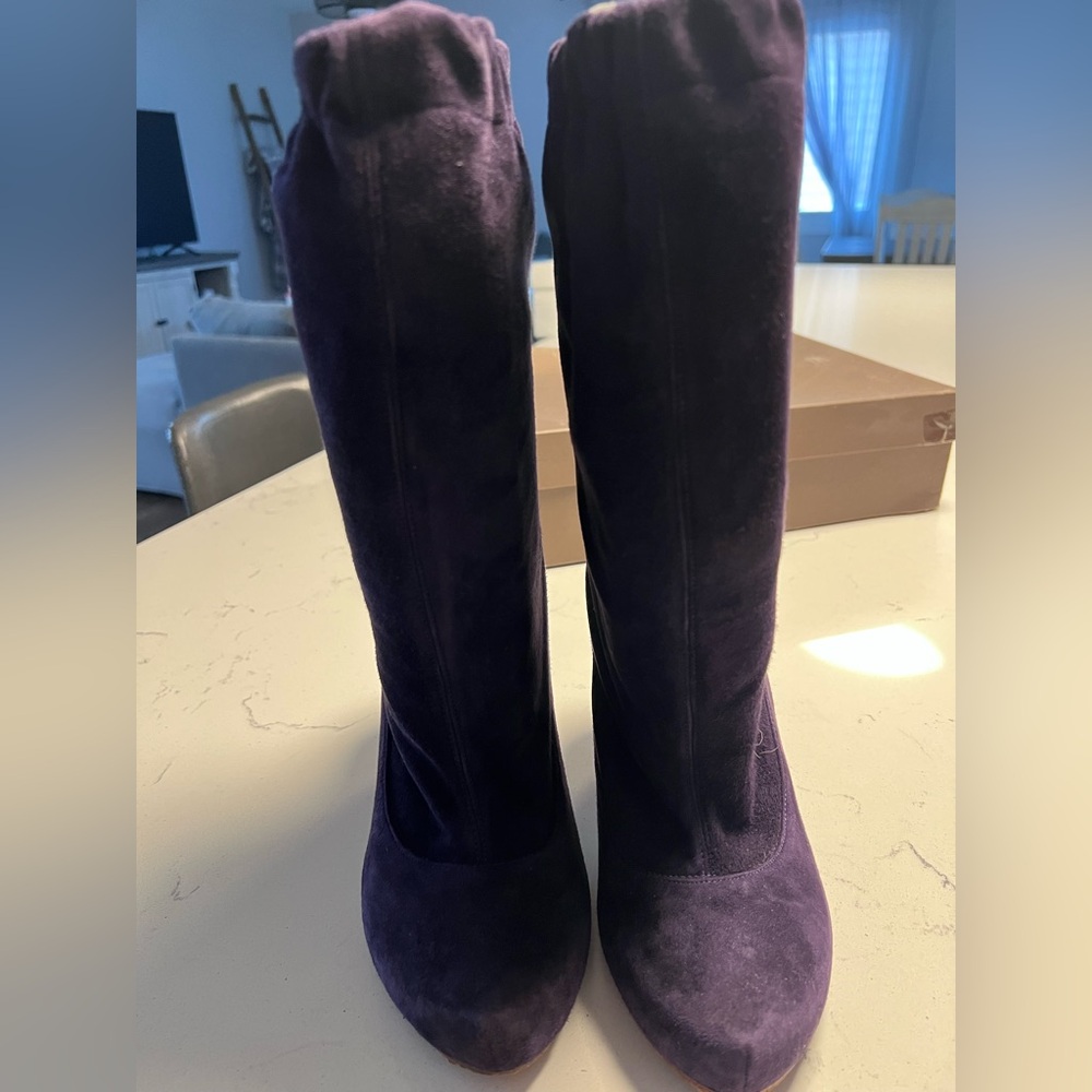 Chie Mihara purple suede boots size 38